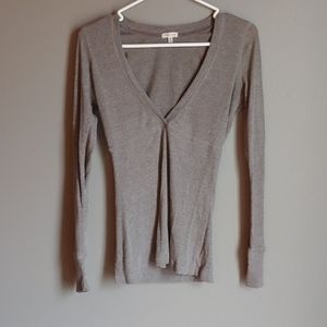 [maurices] Long sleeve deep-v blouse